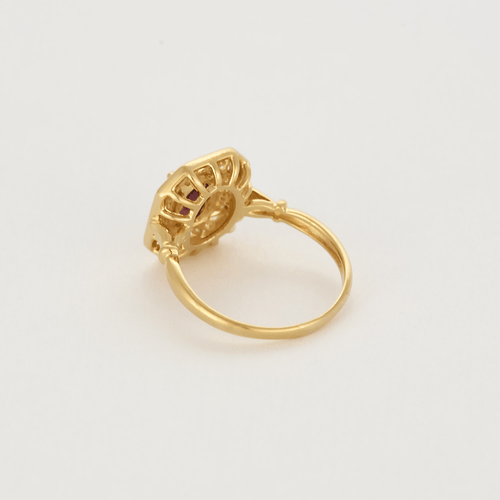 Bague 53 Bague en or jaune et grenat almandin 58 Facettes DV20601-1