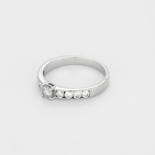 Bague 55 Bague solitaire en or gris et diamants 58 Facettes DV20805-2-DV0882-1