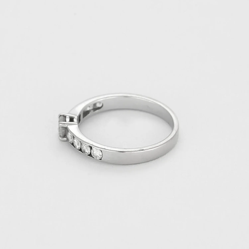 Bague 55 Bague solitaire en or gris et diamants 58 Facettes DV20805-2-DV0882-1