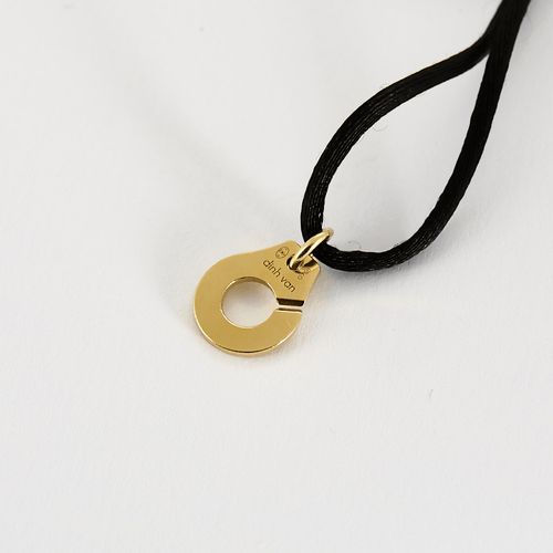 Bracelet DINH VAN Menottes R10 - Bracelet sur cordon et menottes en or jaune 58 Facettes DV20584-3