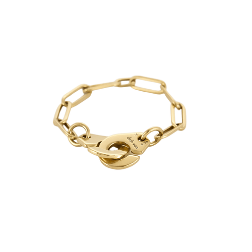 Bague 55 DINH VAN " Chaîne menotte"  - R7 -  Bague en or jaune. 58 Facettes DV20584-1