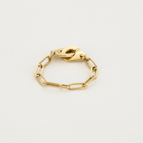 DINH VAN " Chaîne menotte"  - R7 -  Bague en or jaune.