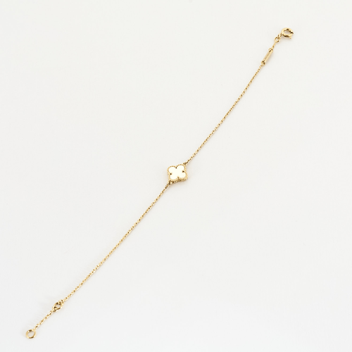 Bracelet Van Cleef & Arpels - Sweet Alhambra- Bracelet en or jaune et nacre blanche 58 Facettes DV20622-1