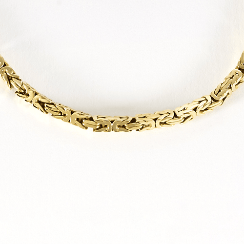 Collier Sautoir en or jaune, fine maille byzantine 58 Facettes DV0766-4