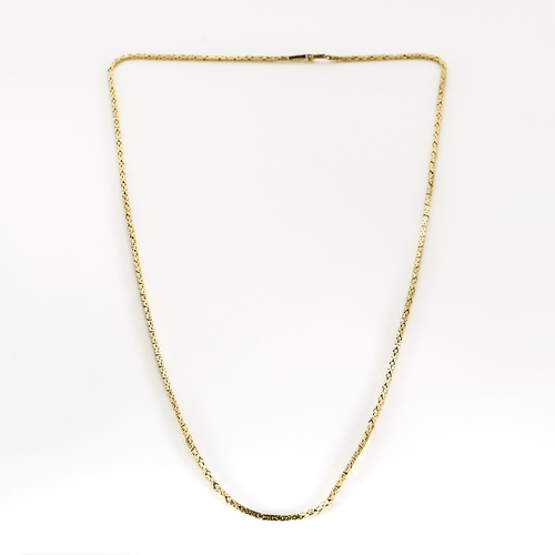 Collier Sautoir en or jaune, fine maille byzantine 58 Facettes DV0766-4