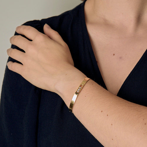 Bracelet Messika - Bangle Move Noa - Bracelet en jaune et diamants 58 Facettes DV20019-2