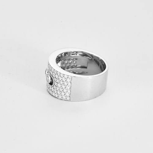 Bague 54 Messika - Move noa- Grand Modèle - Bague en or gris et diamants 58 Facettes DV20019-1
