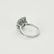 Bague 55 Bague marguerite en or gris émeraude et diamants 58 Facettes DV21287-2-DV0882-1