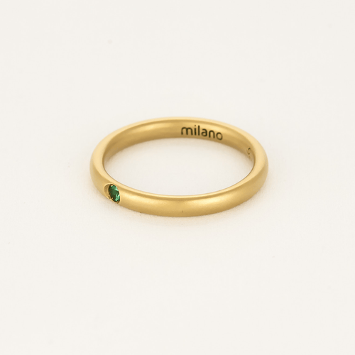 Bague 53 Pomellato- Lucciole -Alliance en or jaune et émeraude 58 Facettes DV5673-12