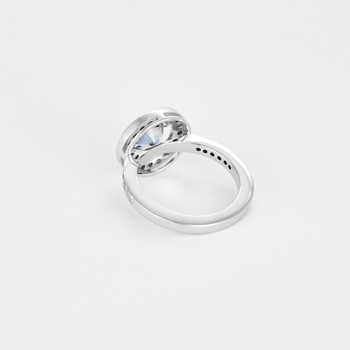 Bague 53 Bague en or gris saphir et diamants 58 Facettes DV21469-2-53-2