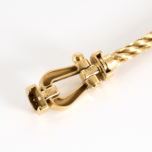 Bracelet FRED - FORCE 10 - Grand Modèle - Bracelet en or jaune et diamants 58 Facettes DV21289-4