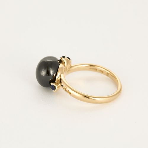 Bague 49 Pomellato Capri  - Bague en or rose, céramique noire et saphirs 58 Facettes DV3273-4