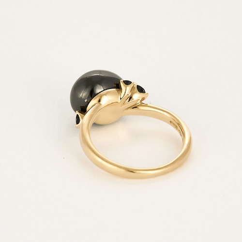 Bague 49 Pomellato Capri  - Bague en or rose, céramique noire et saphirs 58 Facettes DV3273-4