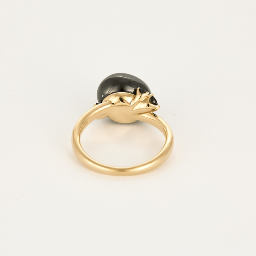 Bague 49 Pomellato Capri  - Bague en or rose, céramique noire et saphirs 58 Facettes DV3273-4