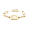 57 DINH VAN - Impression - Bague souple en or jaune et nacre blanche 58 Facettes DDV21154-2-57-3