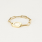 57 DINH VAN - Impression - Bague souple en or jaune et nacre blanche 58 Facettes DDV21154-2-57-3
