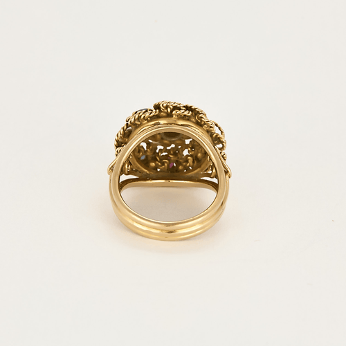56 Bague en or jaune, diamants, saphirs et rubis 58 Facettes DV21022-1-56-3