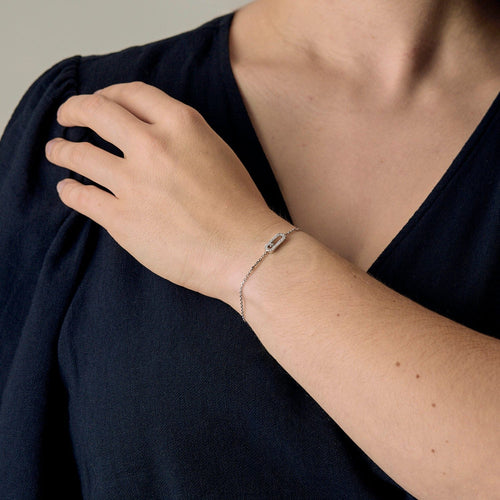 Bracelet MESSIKA - Bracelet pavé Move Uno en or gris et diamants 58 Facettes DV0541-9
