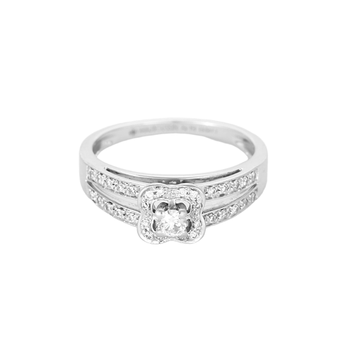 Bague 49 Mauboussin  - Bague Chance of Love n°1 en or gris et diamants 58 Facettes DV20375-1