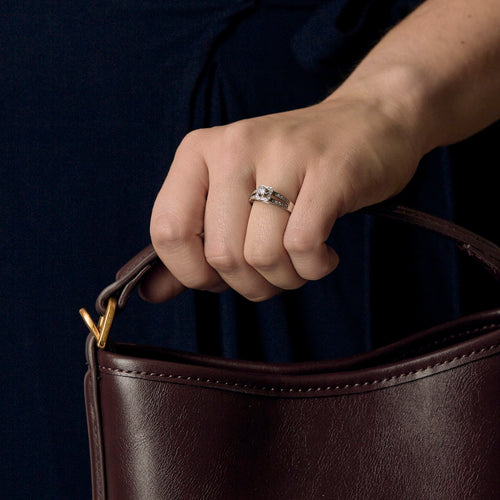 Bague 49 Mauboussin  - Bague Chance of Love n°1 en or gris et diamants 58 Facettes DV20375-1