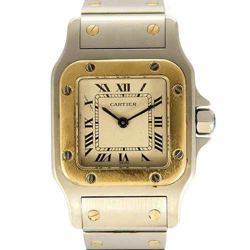 Montre CARTIER - Santos Galbée - Montre de dame en or jaune et acier 58 Facettes DV21131-1