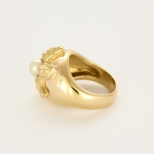 Bague 53 Bague en or jaune "Etoile de Mer" , perle 58 Facettes DV0014-17-53-2