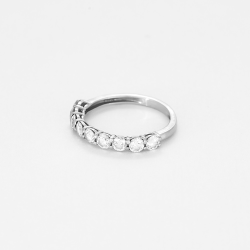 Bague 51 Demie Alliance en platine et diamants 58 Facettes DV14603-3