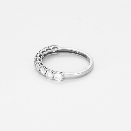 Bague 51 Demie Alliance en platine et diamants 58 Facettes DV14603-3