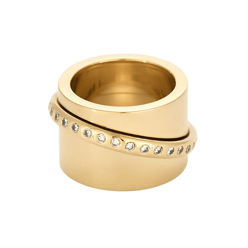 Bague 49 Dinh Van - Ariane - Bague en or jaune et diamants 58 Facettes DV21752-3
