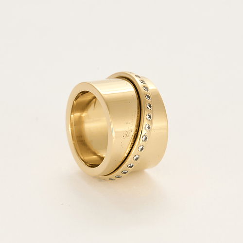 Bague 49 Dinh Van - Ariane - Bague en or jaune et diamants 58 Facettes DV21752-3