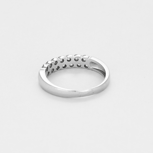 Bague 51 Alliance en or gris et diamants 58 Facettes DV18419-2