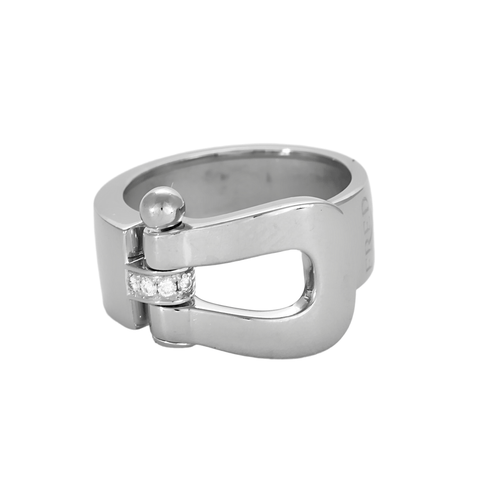 Bague 52 FRED Force 10 Grand Modèle - Bague en or blanc et diamants blancs. 58 Facettes DV20447-2