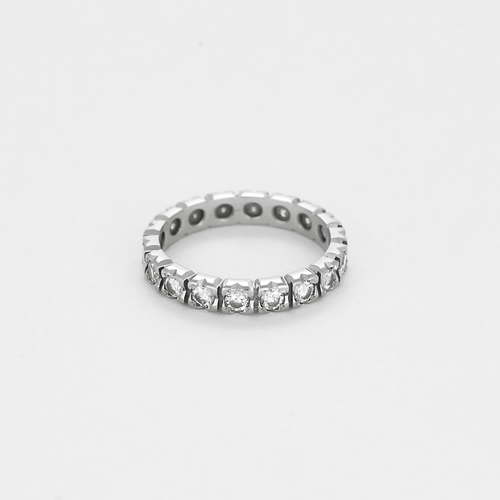 Bague 51.5 Alliance américaine en or gris et diamants 58 Facettes DV21565-1-515-3