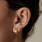 Boucles d'oreilles Dinh Van - Mono Créole Pulse or jaune et diamants 58 Facettes DV21222-2