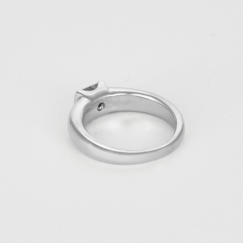 Bague 48 Bague solitaire en or gris et diamant princesse 58 Facettes DV11394-3-48-2