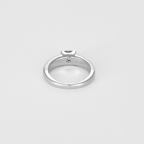 Bague 48 Bague solitaire en or gris et diamant princesse 58 Facettes DV11394-3-48-2