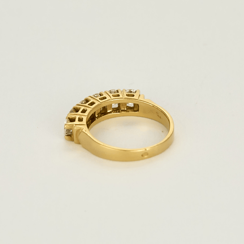 Bague 50 Demie Alliance en or jaune et diamants 58 Facettes DV11394-1-50-2
