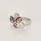 53 Bague moderniste en or gris, diamants, tourmaline rose et améthystes 58 Facettes DV20595-3