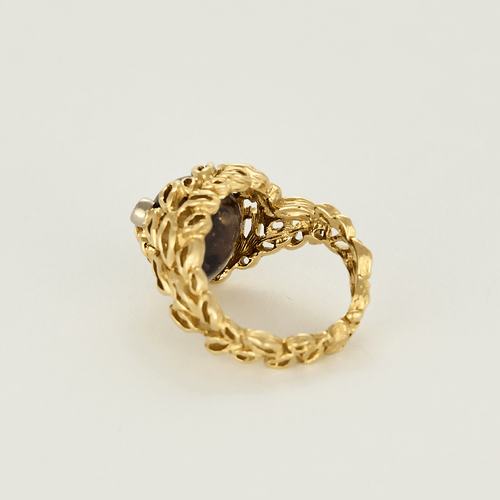 Bague 50 Gilbert Albert Bague en or jaune et diamants - Boules Interchangeables  pierre de couleurs 58 Facettes DV21544-1