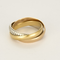 Cartier - Trinity - Bague petit modèle, semi-pavée en or de trois couleurs