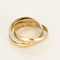 Cartier - Trinity - Bague petit modèle, semi-pavée en or de trois couleurs