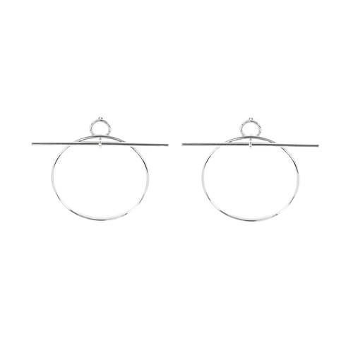 Boucles d'oreilles HERMES- Loop - Moyen Modèle - Paire de Boucles d'oreilles en argent 58 Facettes DV22646-2