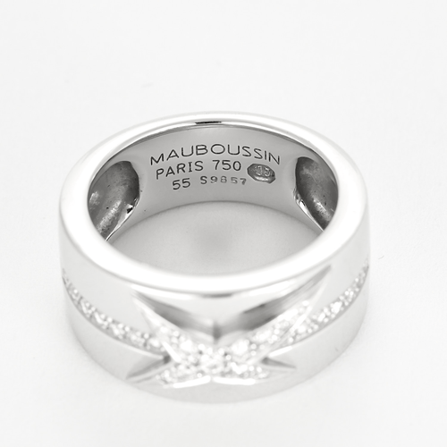 Bague 55 MAUBOUSSIN - Mes nuances à toi - Bague en or gris et diamants 58 Facettes DV22481-1