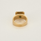 Bague 51 Bague en or jaune émeraude et diamants 58 Facettes DV0421-3