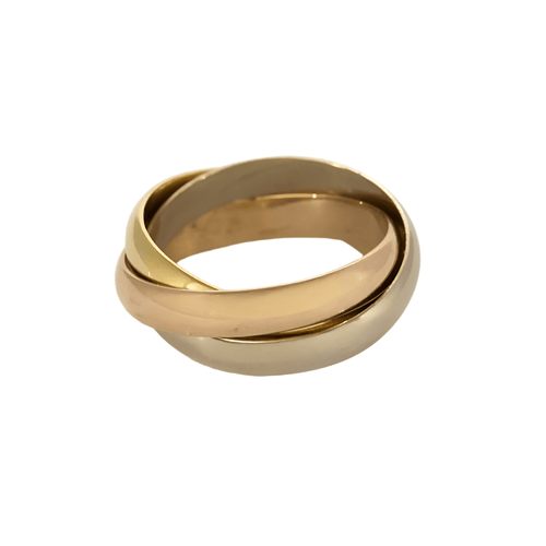 Bague 52 CARTIER- MUST - Trinity - Bague trois anneaux en or de trois couleurs. 58 Facettes DV17546-2