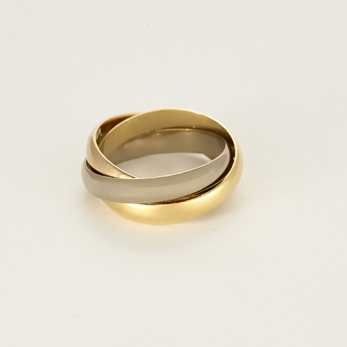 CARTIER- MUST - Trinity - Bague trois anneaux en or de trois couleurs.