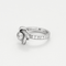 Bague 51 Boucheron - Pivoine - Bague en or gris  et diamants 58 Facettes DV22684-1-51-2
