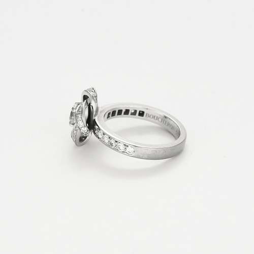 Bague 51 Boucheron - Pivoine - Bague en or gris  et diamants 58 Facettes DV22684-1-51-2