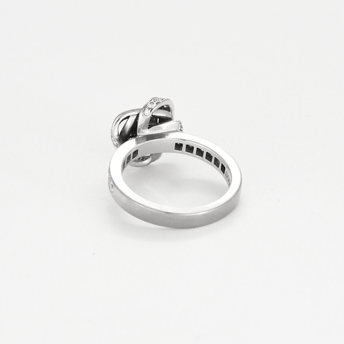 Bague 51 Boucheron - Pivoine - Bague en or gris  et diamants 58 Facettes DV22684-1-51-2