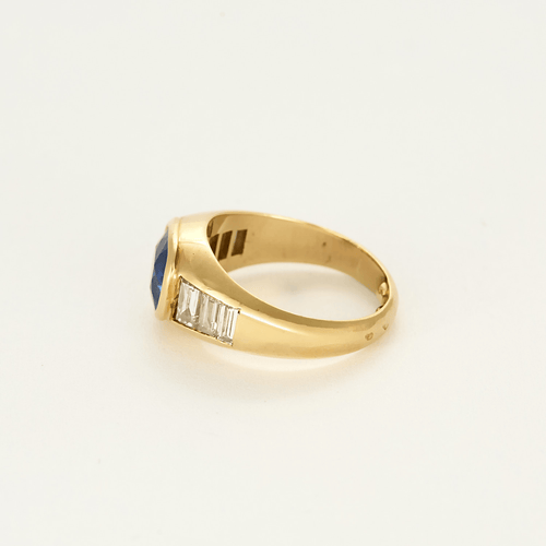 Bague 53 Bague jonc saphir et diamants 58 Facettes DV22815-1-53-2